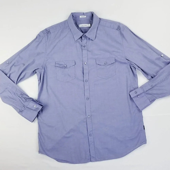 Calvin Klein Logo Tag Dual Pockets Shoulder Straps - Picture 2 of 9